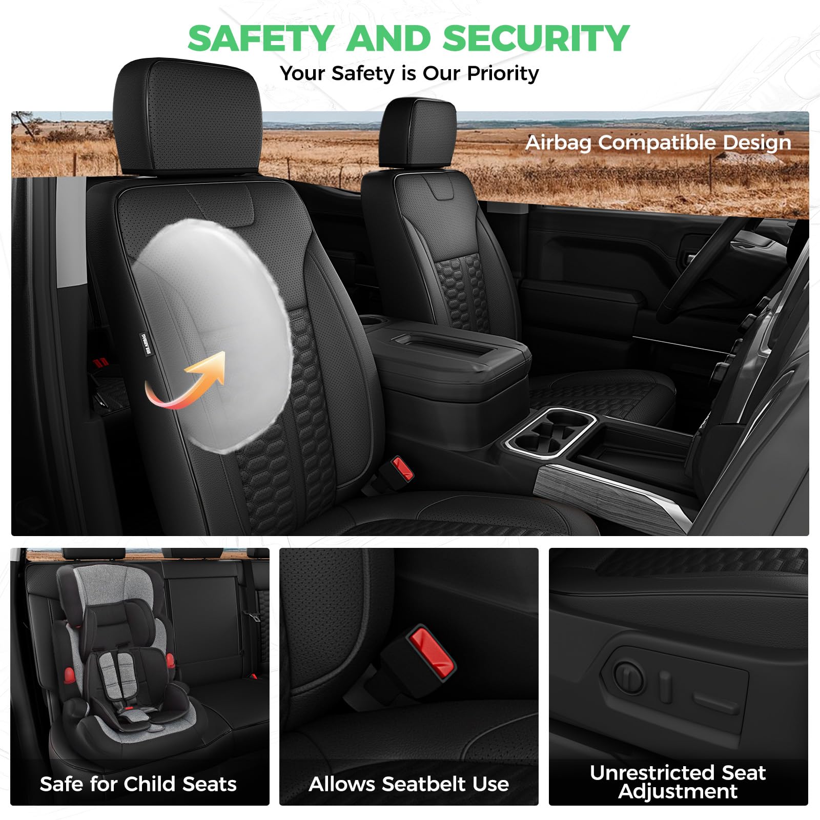 RIDEPOSH full wrap design guards driver and passenger seats year-round