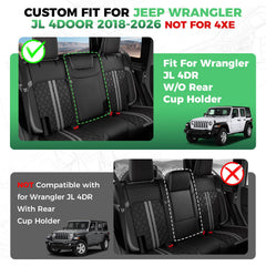 RIDEPOSH Wrangler front seat cover offers faux leather comfort and easy wipe-clean care.