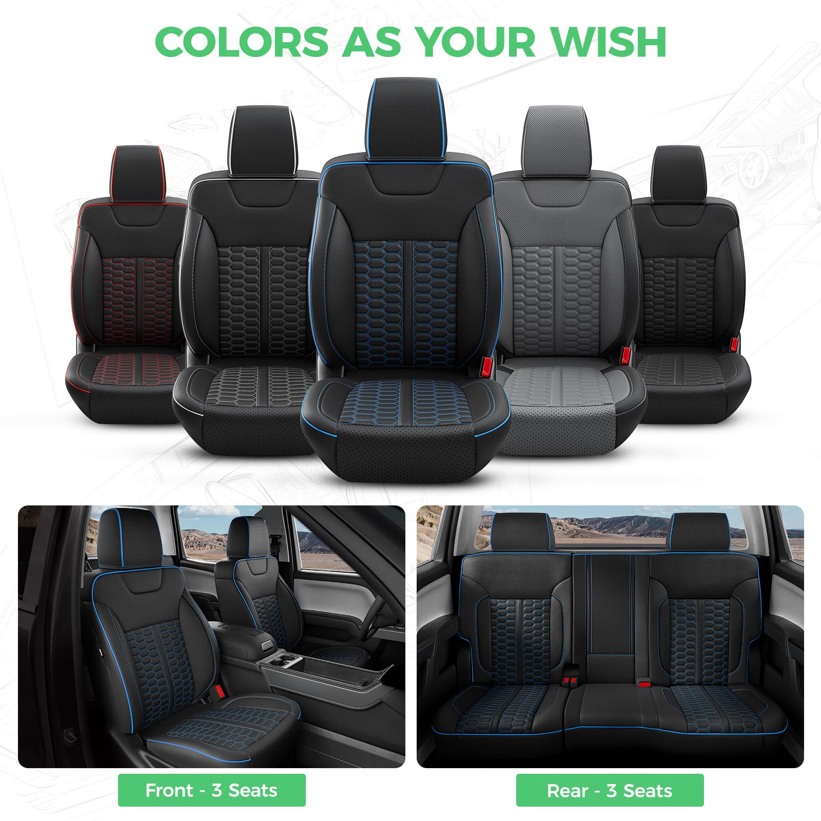 RIDEPOSH jump seat cover included for rear-seat versatility