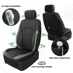 RIDEPOSH GMC Sierra front seat cover with airbag-safe design for safe deployment