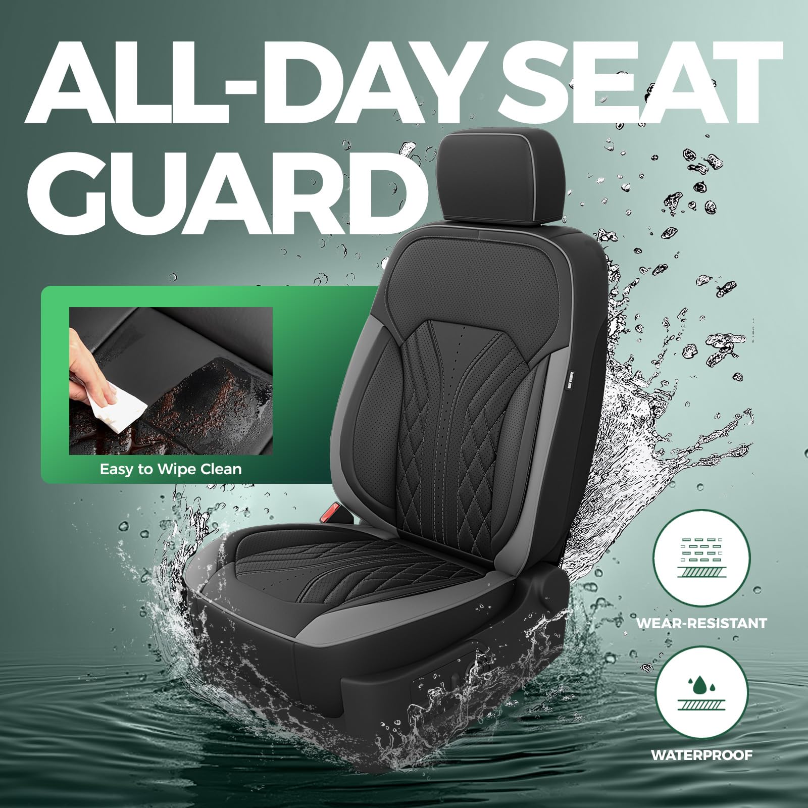RIDEPOSH GMC Sierra rear seat cover protecting against wear with durable material