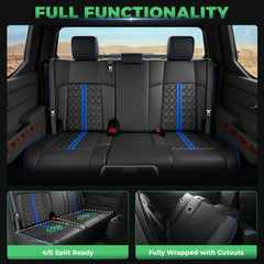 RIDEPOSH embossed leather texture detail adds premium cabin look