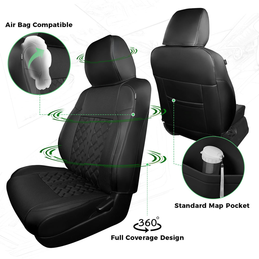 RIDEPOSH durable faux leather seat covers resist scratches and wear