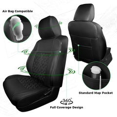 RIDEPOSH durable faux leather seat covers resist scratches and wear