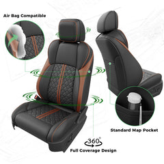RIDEPOSH faux leather seat covers durable breathable material for daily wear