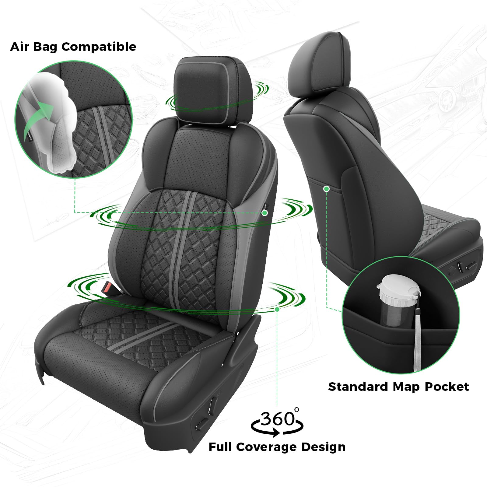 RIDEPOSH Tacoma seat covers include console cover for full interior protection