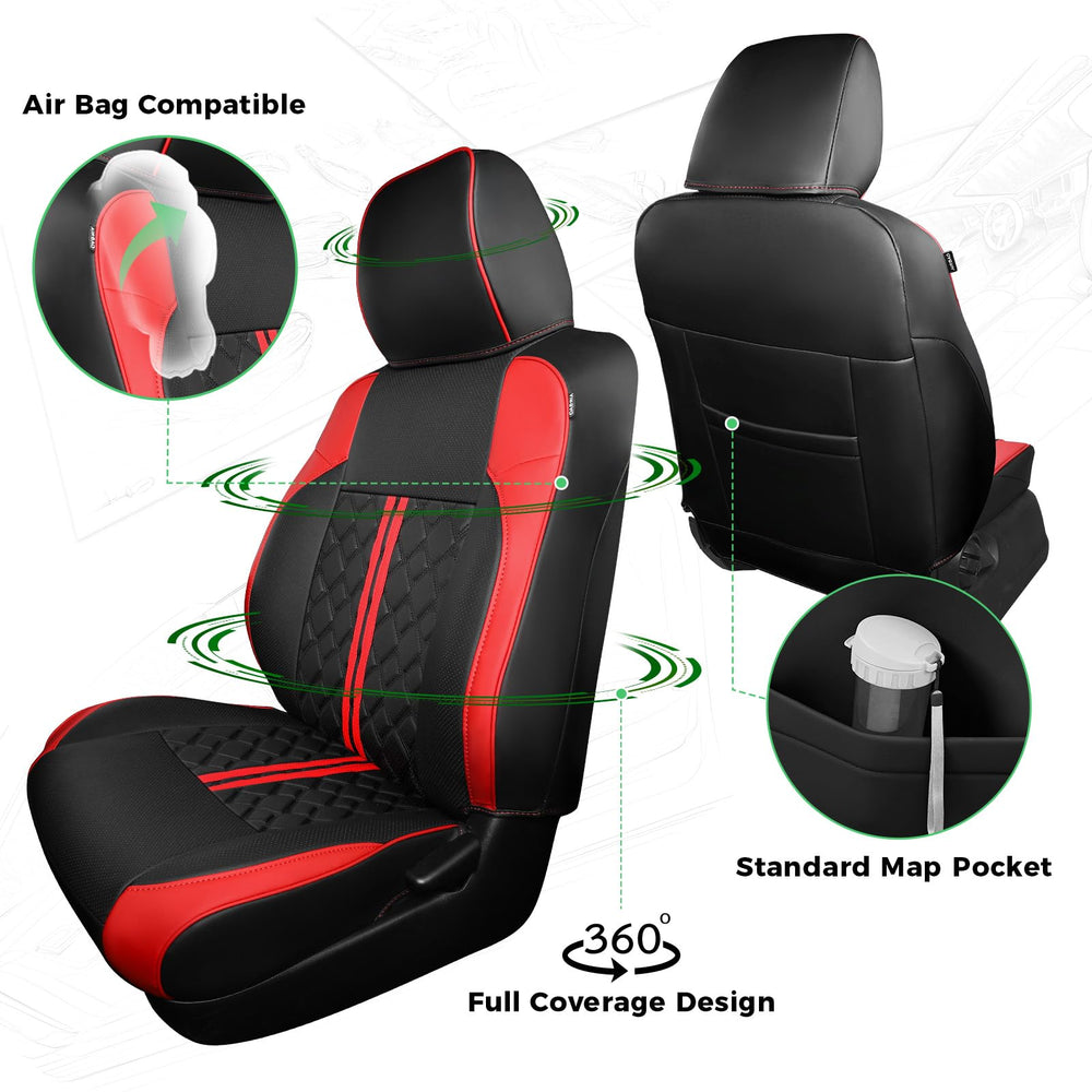 RIDEPOSH durable faux leather resists daily wear on Tacoma seats