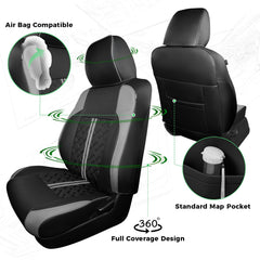 RIDEPOSH durable faux leather seat covers resist scratches and daily wear