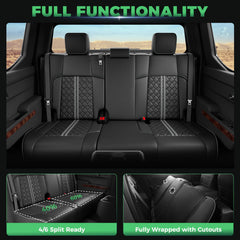 RIDEPOSH embossed leather seat covers are easy to clean with a damp cloth