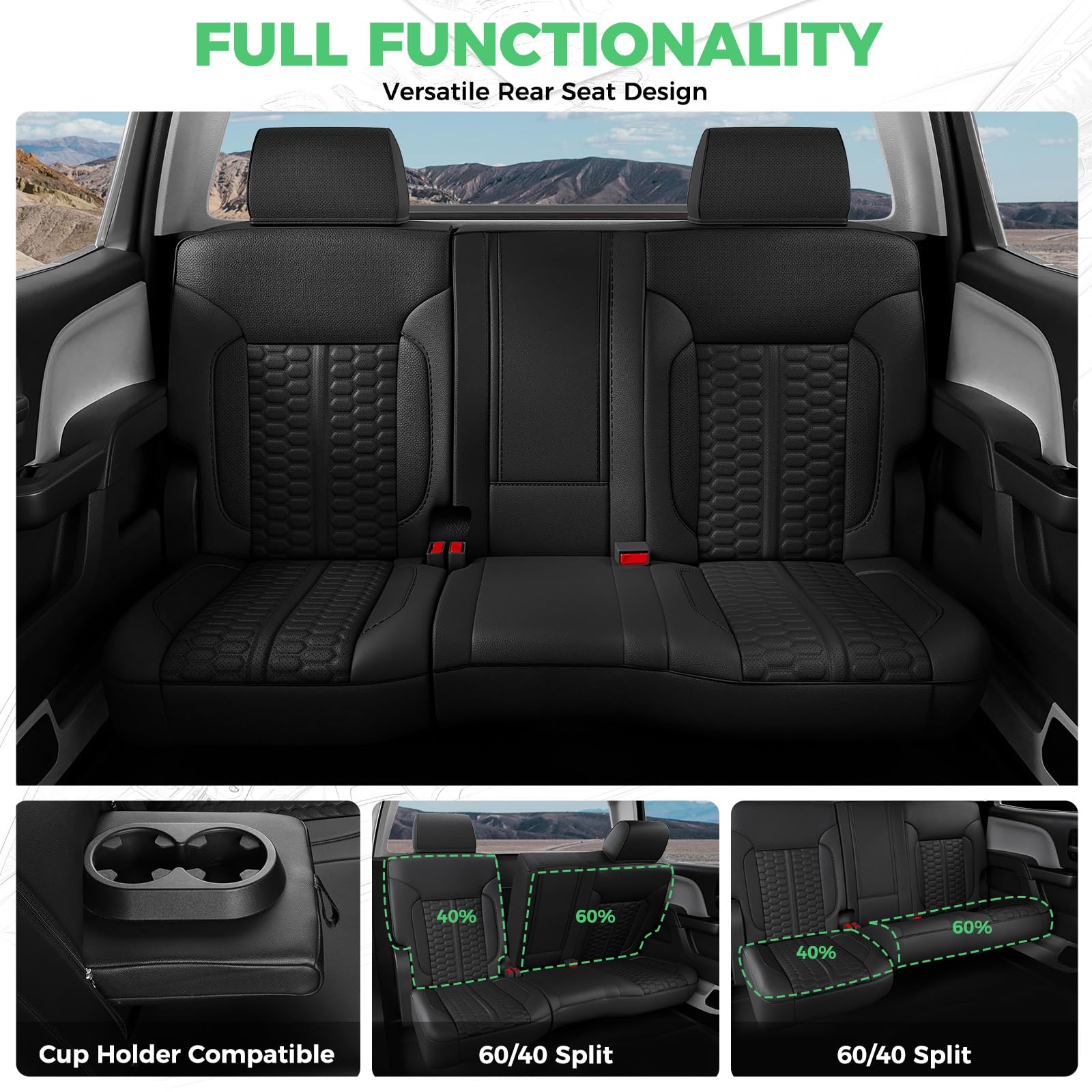 RIDEPOSH waterproof faux leather coverage shields interior and wipes clean
