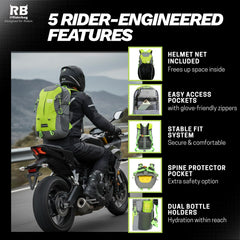 RiderBag laptop compartment keeps devices organized and protected during rides