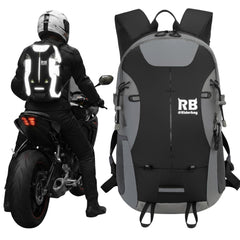 Riderbag reflective backpack front view with high visibility for day and night riding