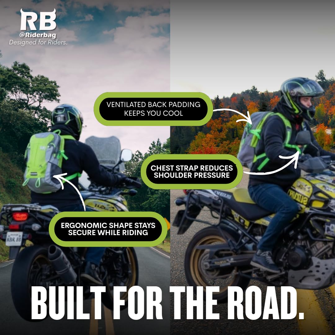 RiderBag weather-resistant materials shield contents in changing weather
