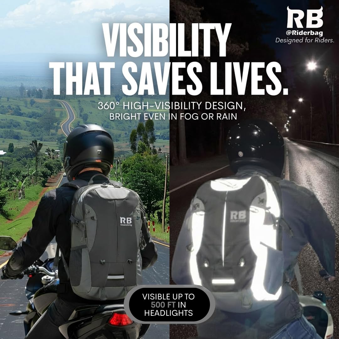 Riderbag weather-resistant materials protect contents in rain