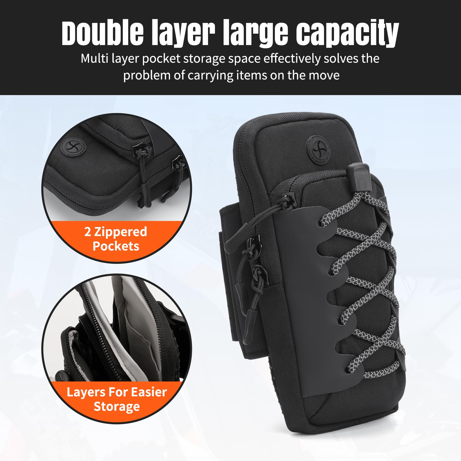 RIDLOG waterproof nylon bag protects essentials in light rain.