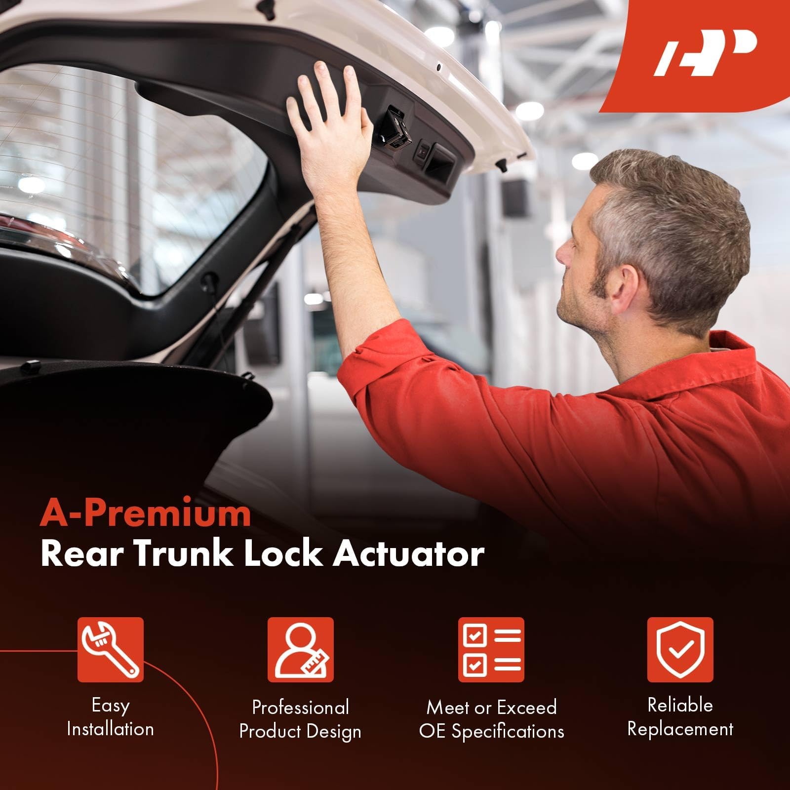 Right-side rear trunk location shown for correct mounting position.