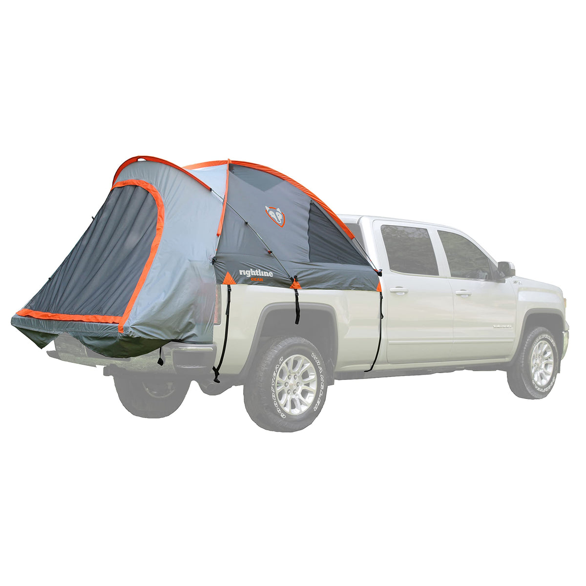 Rightline Gear mid-size truck bed tent side view for two campers