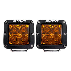 RIGID 20252-D Amber PRO Spot side view highlighting rugged housing.