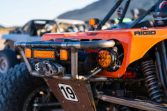 RIGID 20252-D dual spot lights mounted on a vehicle for off-road use.