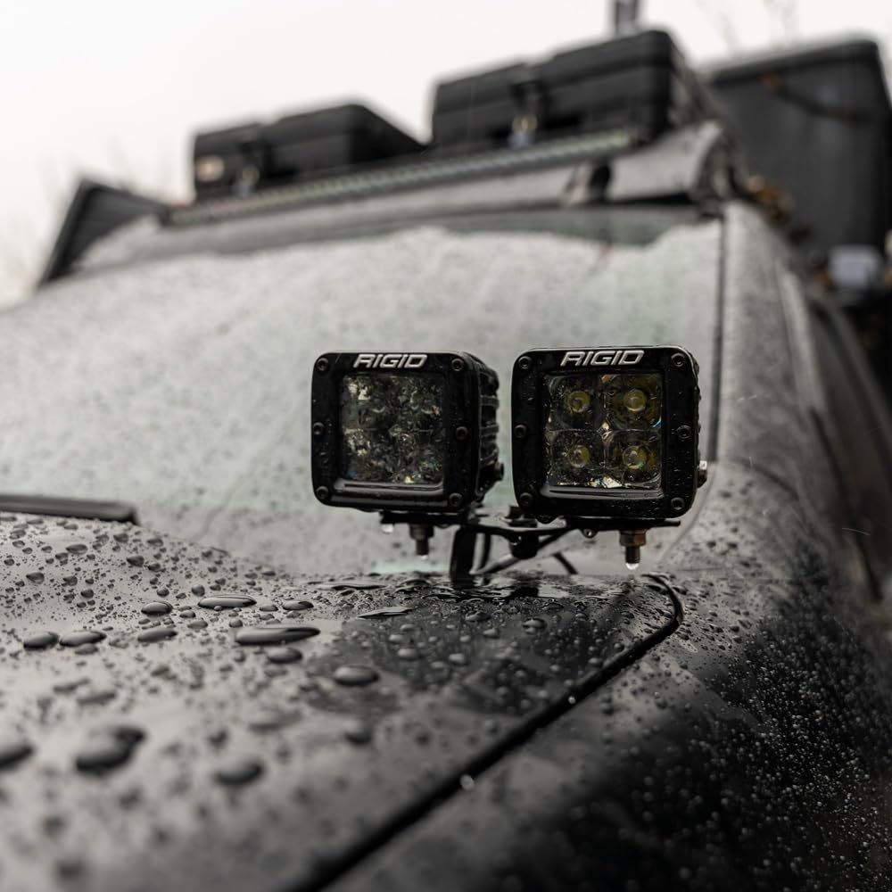 RIGID D-Series PRO flood beam close-up reveals tough polycarbonate lens