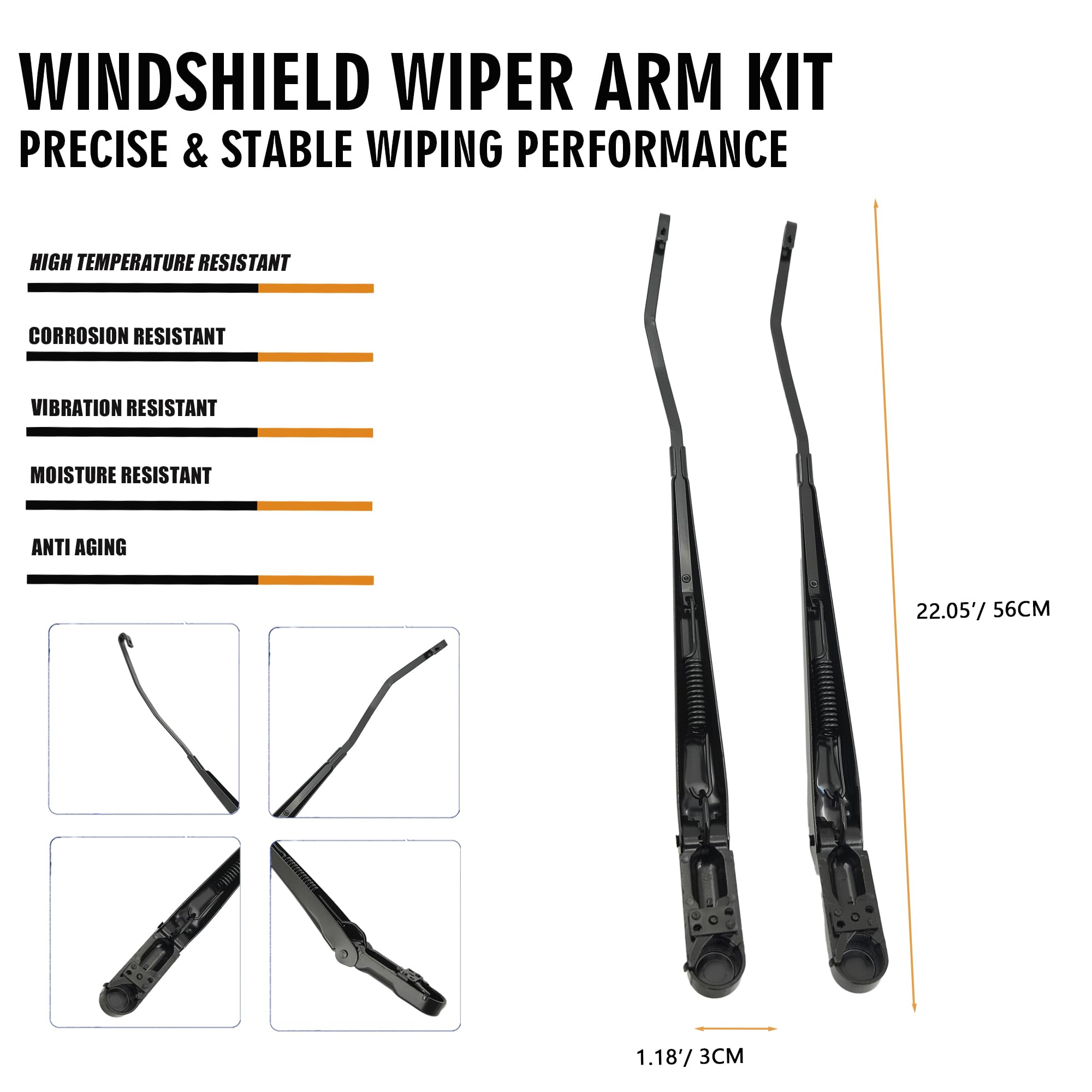 RigidWire OE replacement wiper arm compatible with 42647 42648 for easy swap.