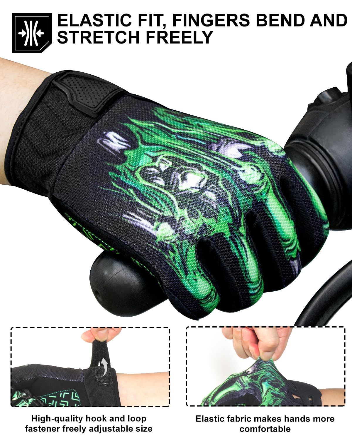 RIGWARL gloves hook-and-loop closure offers easy on/off and secure fit