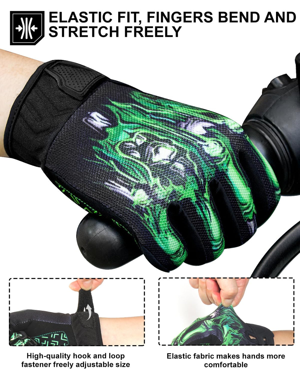 RIGWARL gloves hook-and-loop closure offers easy on/off and secure fit