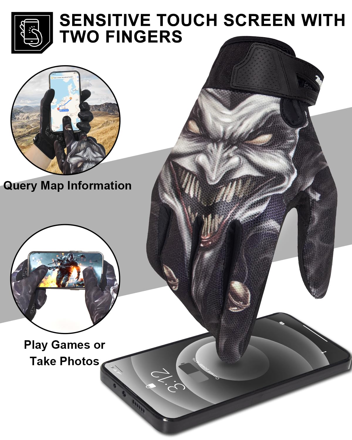 RIGWARL gloves palm padding provides extra protection during rides.