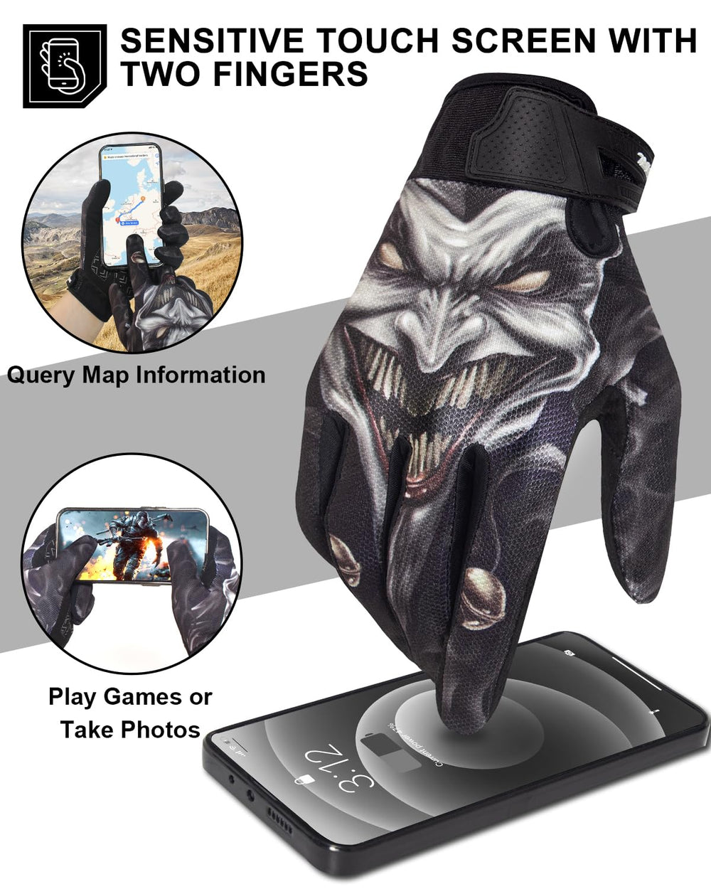 RIGWARL gloves palm padding provides extra protection during rides.