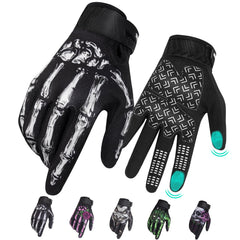 RIGWARL motorcycle gloves demonstrate touchscreen compatibility on the thumb and index finger.