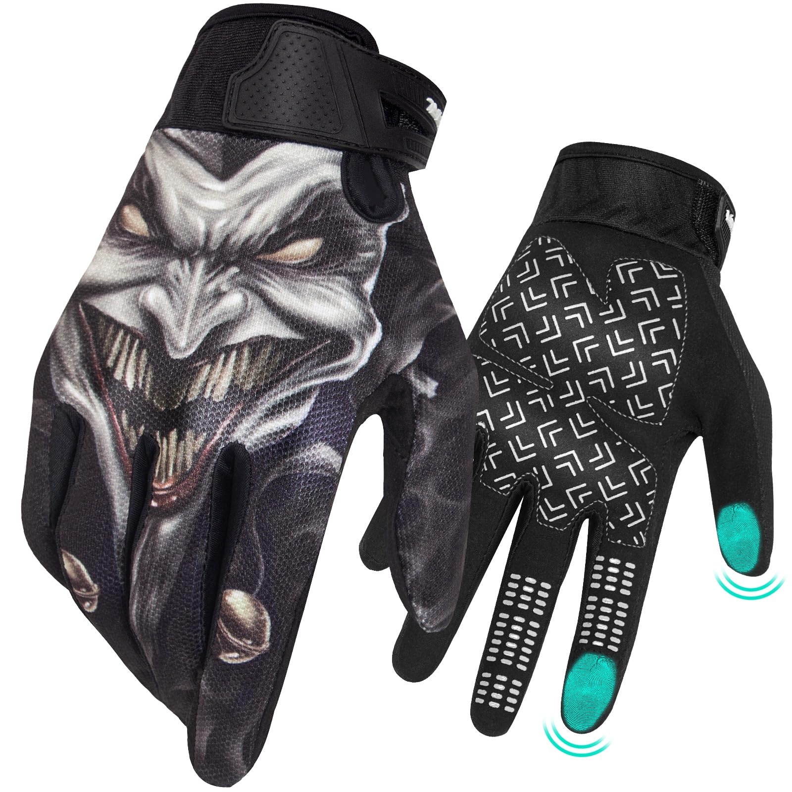RIGWARL motorcycle gloves touchscreen-friendly thumb and index for device control.