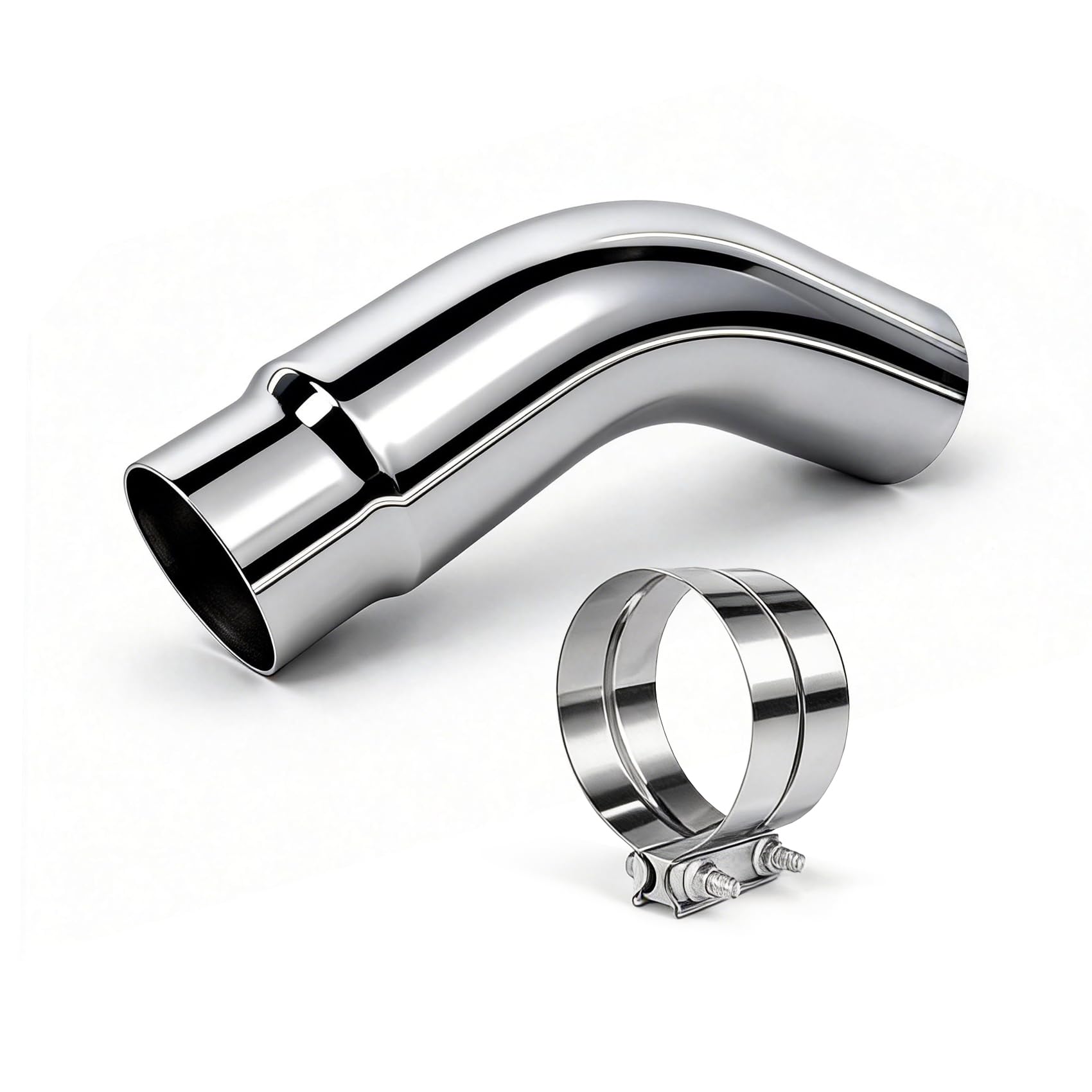 RILMATON exhaust tip chrome finish close-up showing rust resistance
