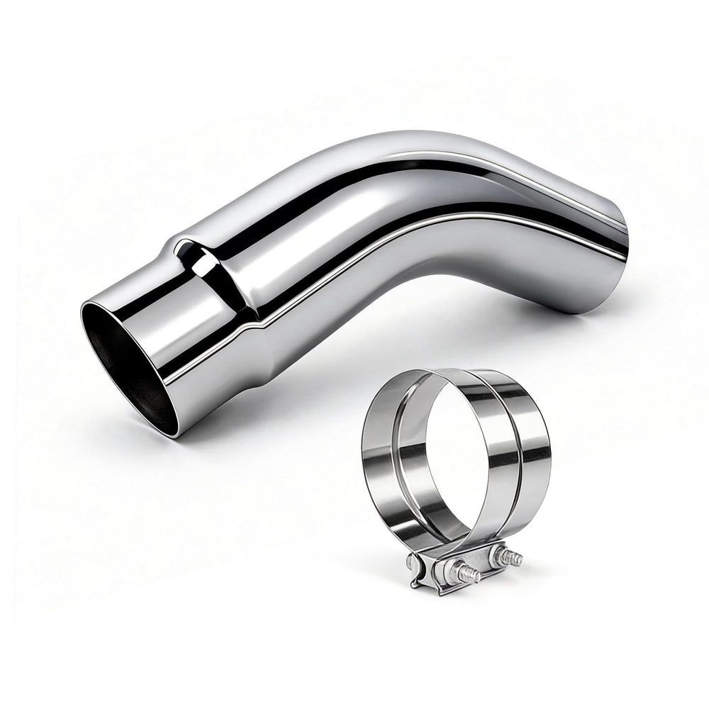 RILMATON exhaust tip chrome finish close-up showing rust resistance