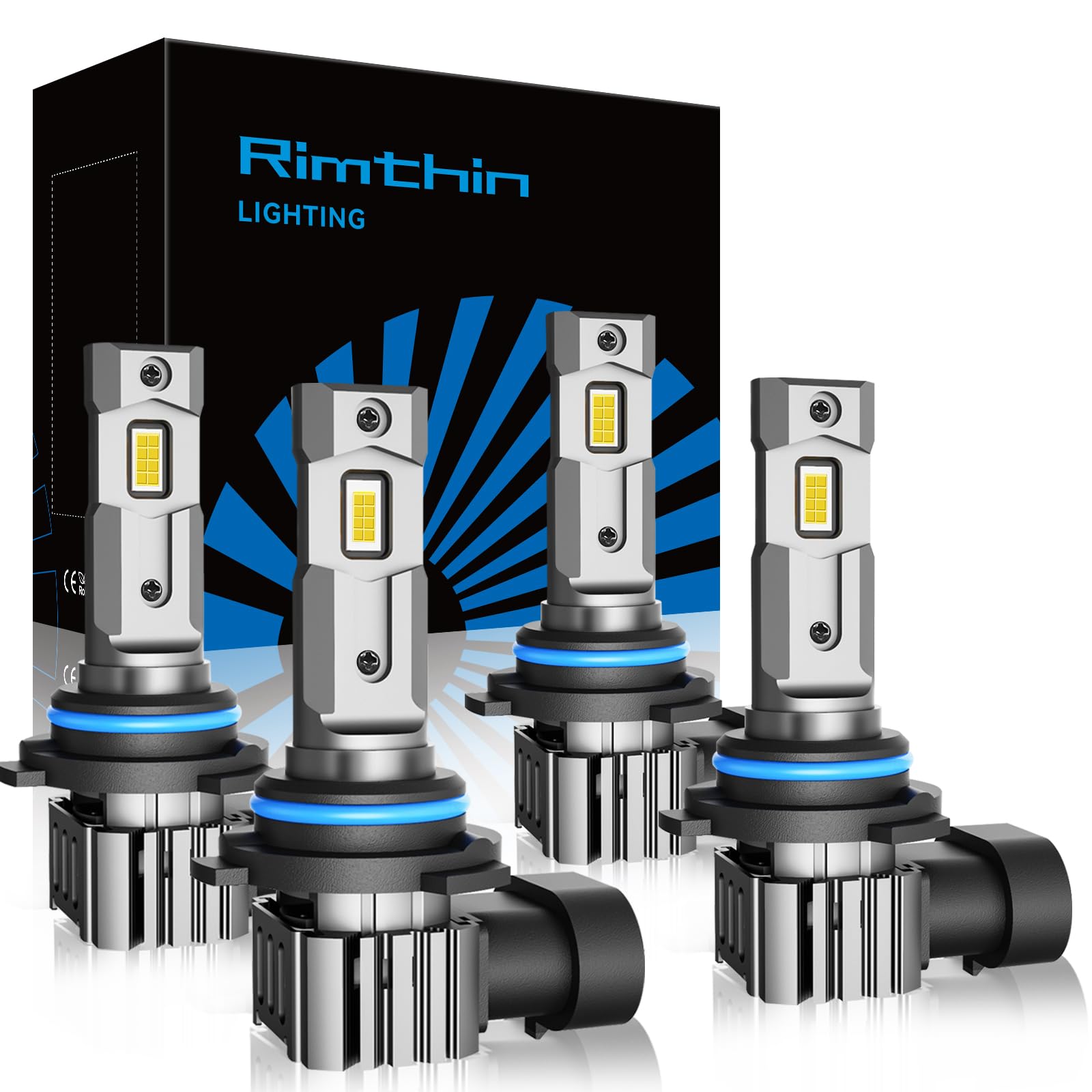 Rimthin 9005 9006 fog light bulbs, pack of 4 ready for plug-and-play installation