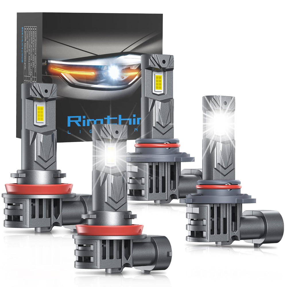 Rimthin 9005 H11 bulbs front view for enhanced night visibility