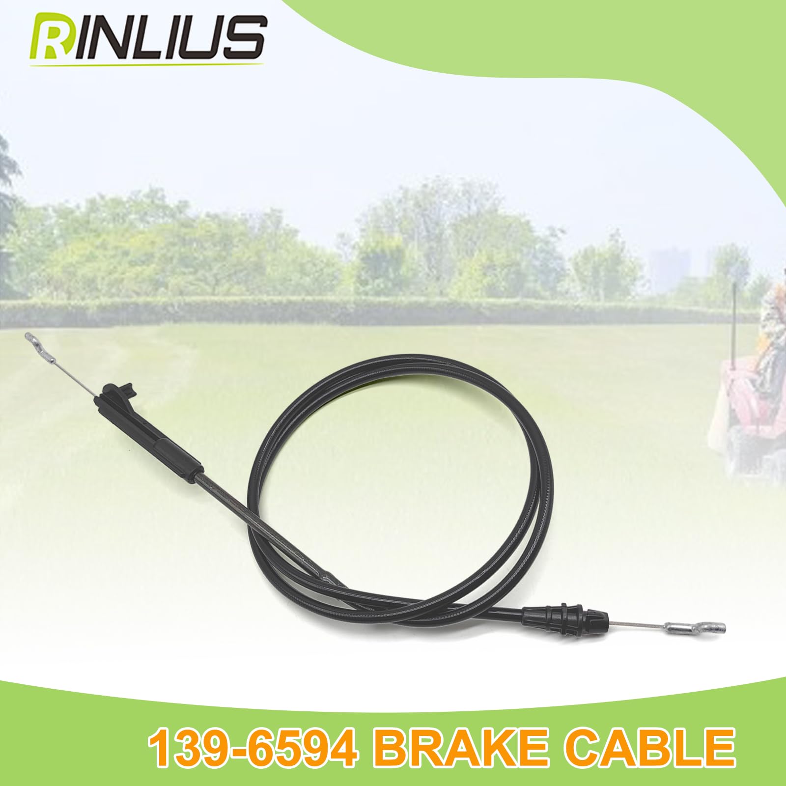 Rinlius 139-6594 brake cable for Toro 21864 Recycler ensures dependable brake engagement