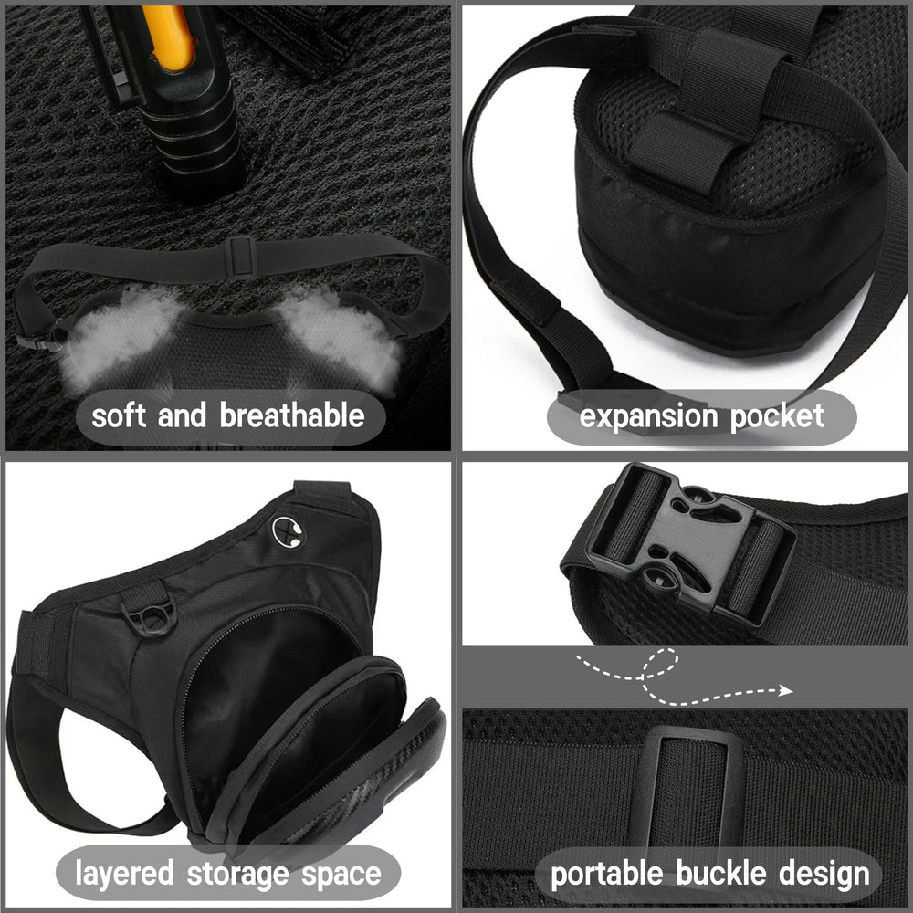 Riomhorry leg bag with multiple compartments keeps gear organized on the go.