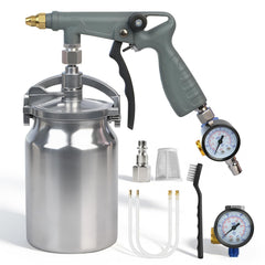 RIRC undercoating spray gun with suction cup secures clean refills and prevents leaks.