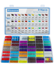 Riseuvo blade fuse assortment enables quick on-the-road replacements.