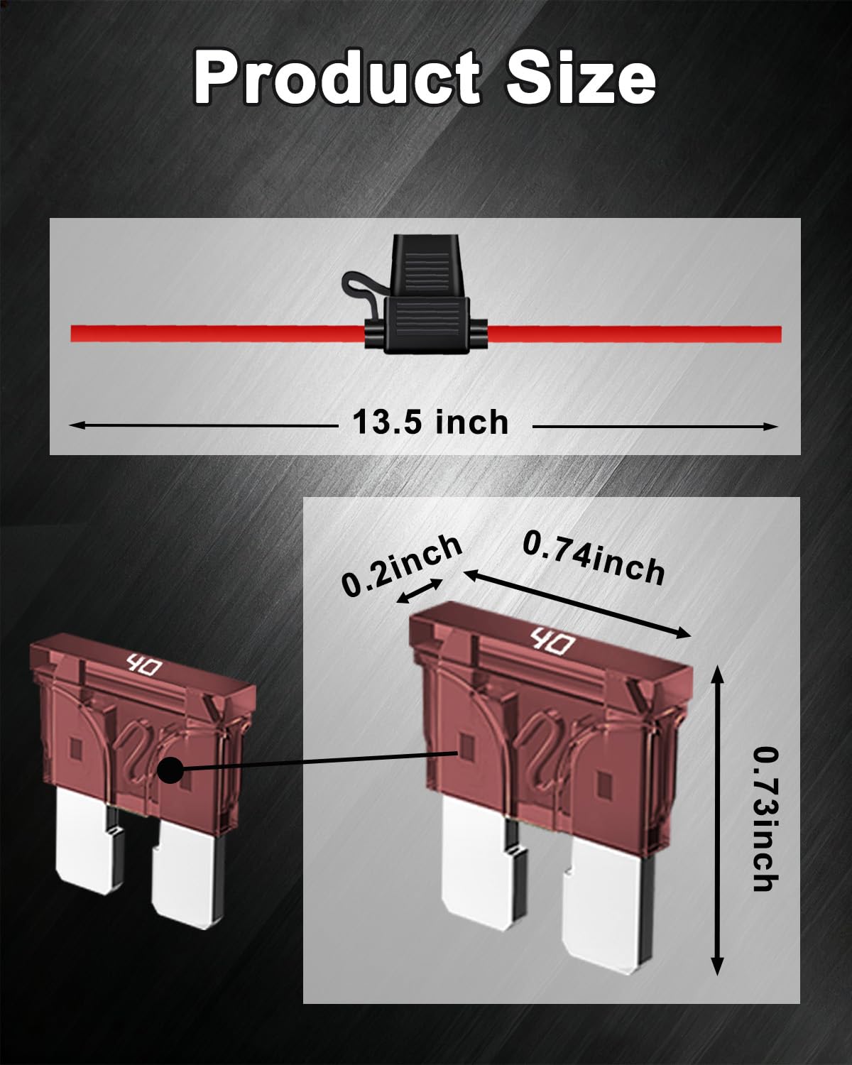 Riseuvo 40A blade fuses included safeguard your 12V circuit.