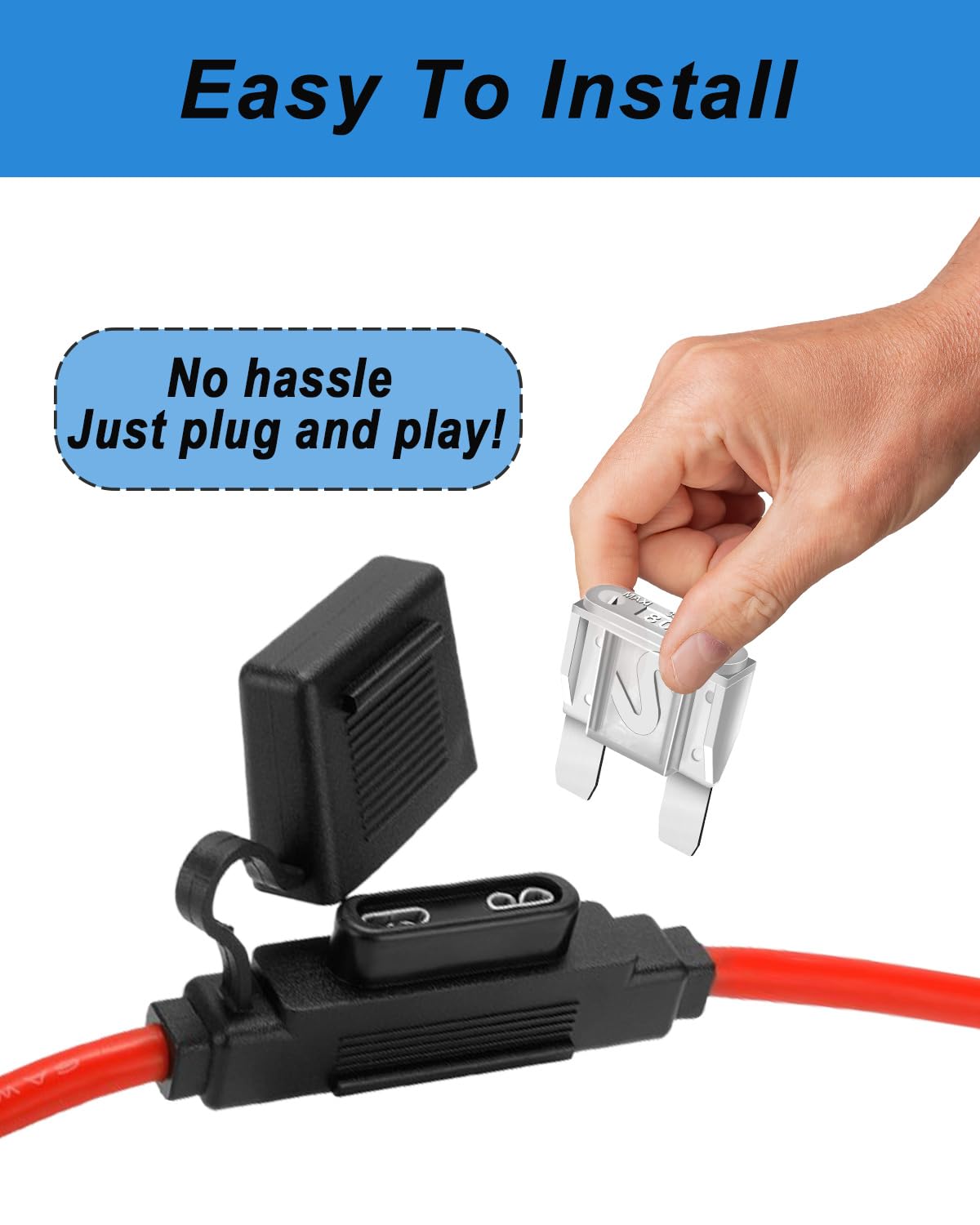 Riseuvo fuse holder in a marine electrical setup for reliable power protection.