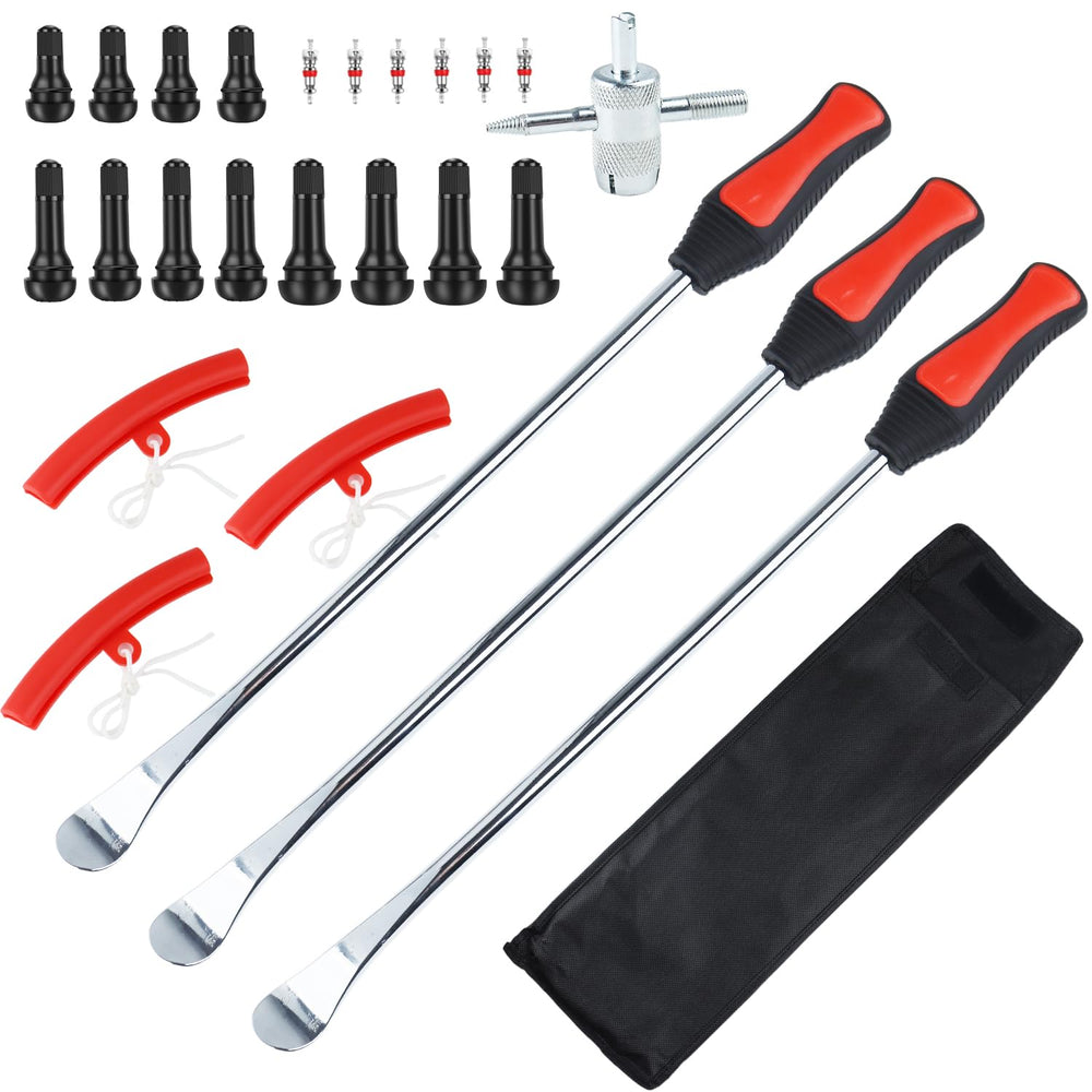 Riseuvo Tire Spoon Kit collection with durable spoons ready for professional or DIY tire changes.