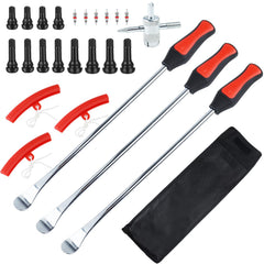 Riseuvo Tire Spoon Kit collection with durable spoons ready for professional or DIY tire changes.
