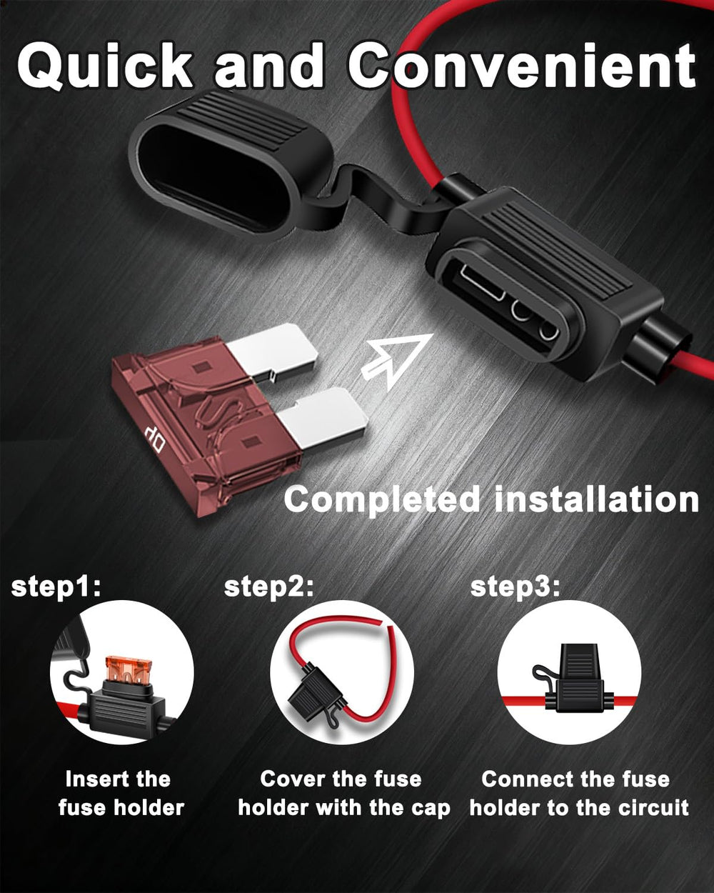 Riseuvo inline fuse holder for cars, trucks, RVs, and boats.
