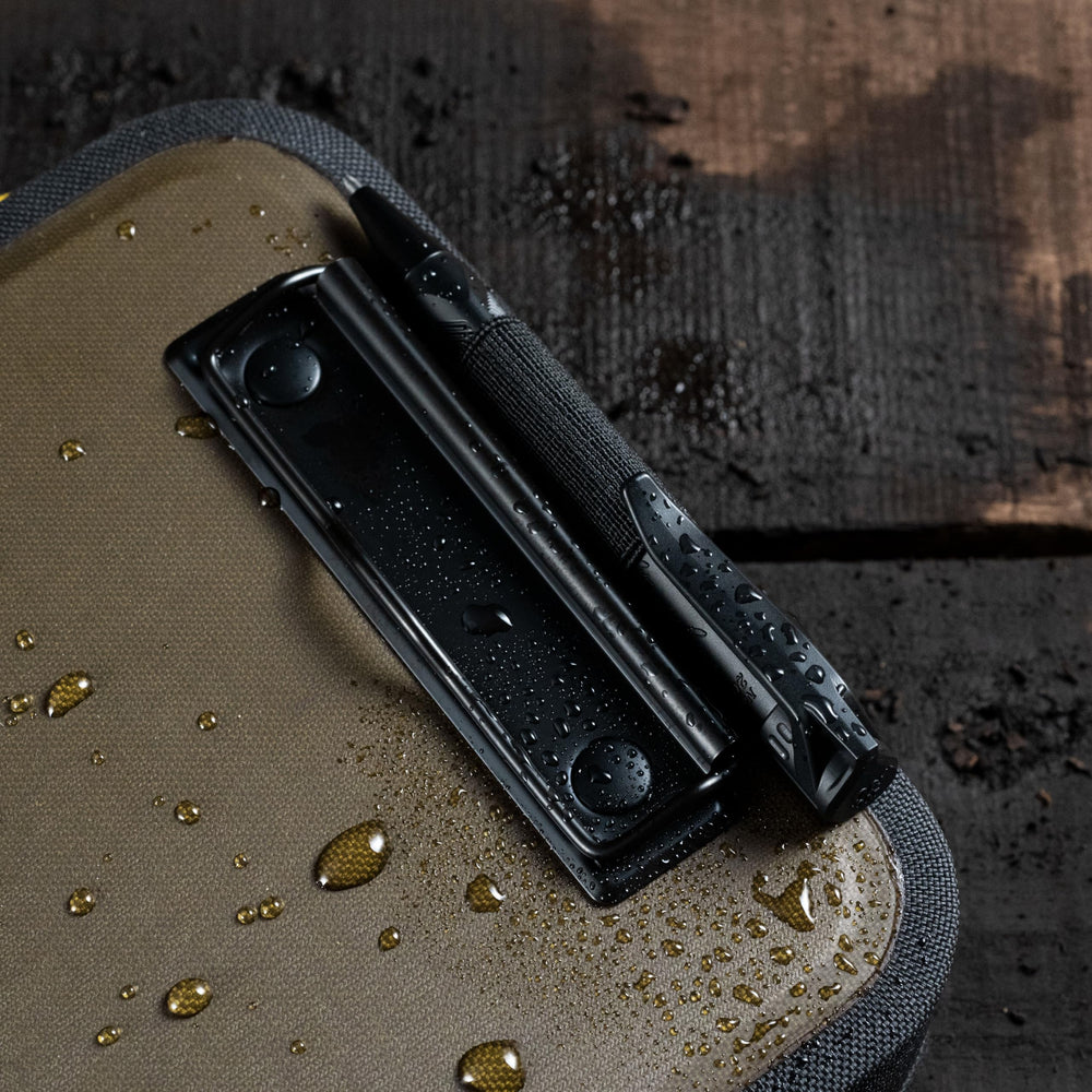 Rite in the Rain Monsoon Hand Desk open interior highlights pockets for notes and gear.