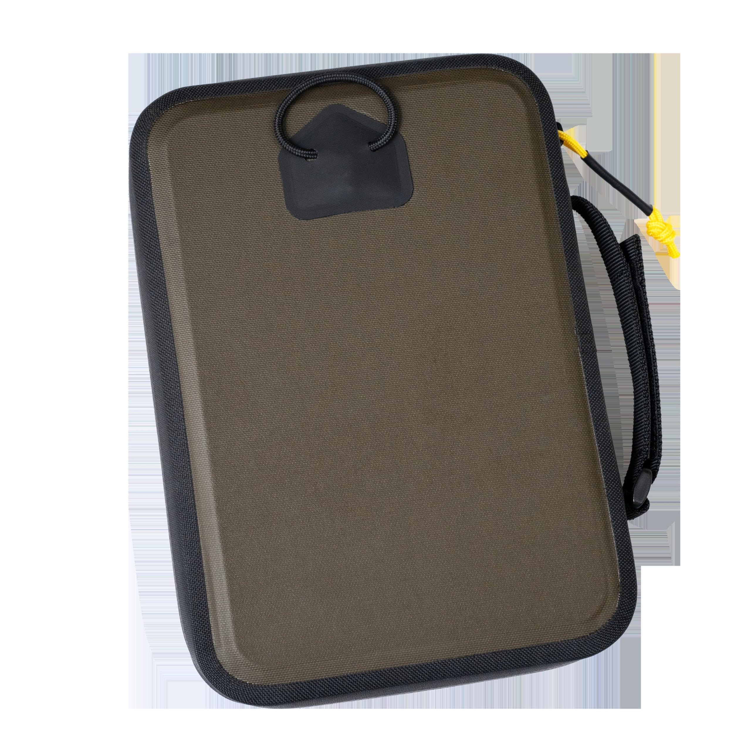 Rite in the Rain Monsoon Hand Desk interior elastic bands secure pens and tools.