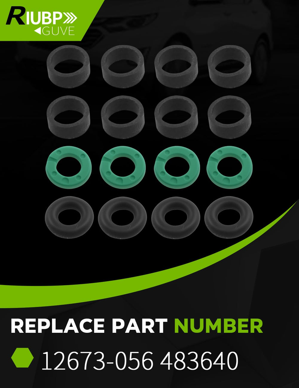 RIUBPGUVE rubber material resists high heat and chemical exposure.