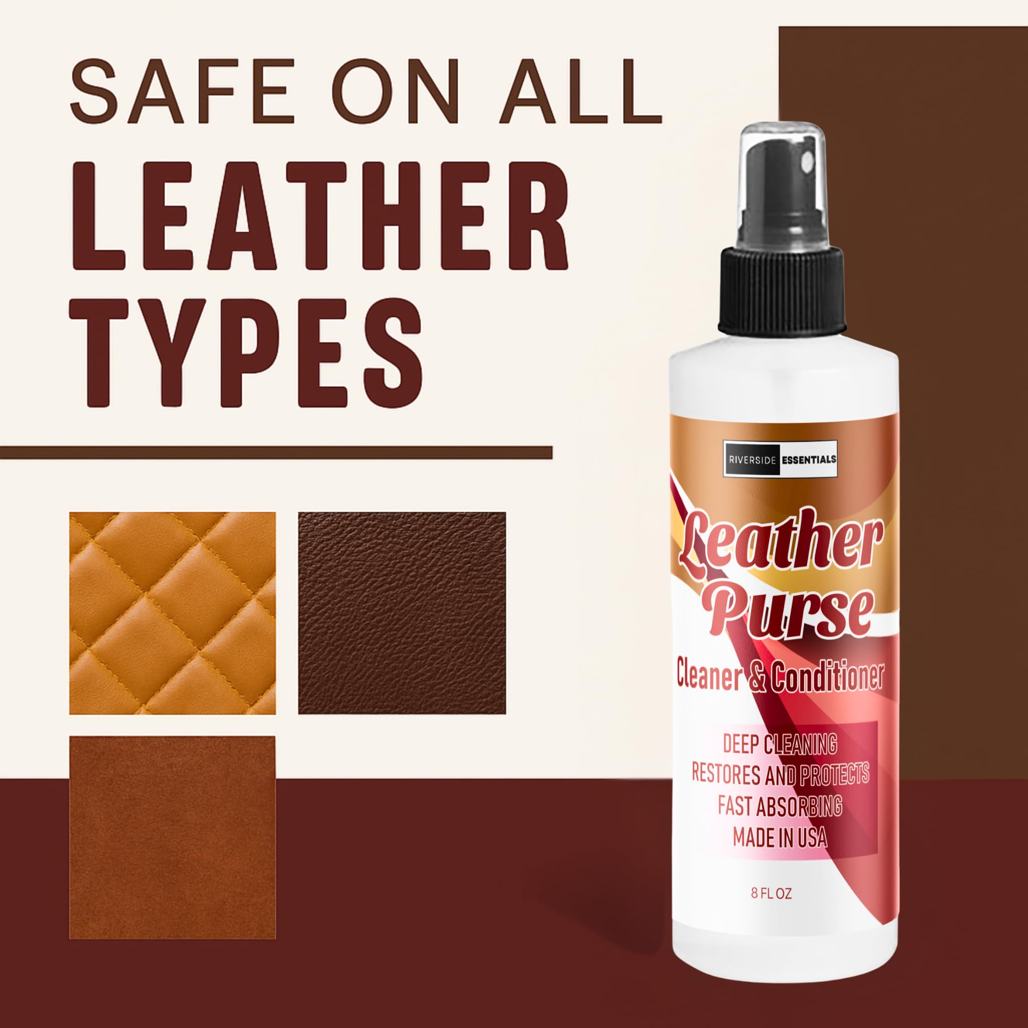 Riverside Essentials Leather Protection spray creates invisible barrier