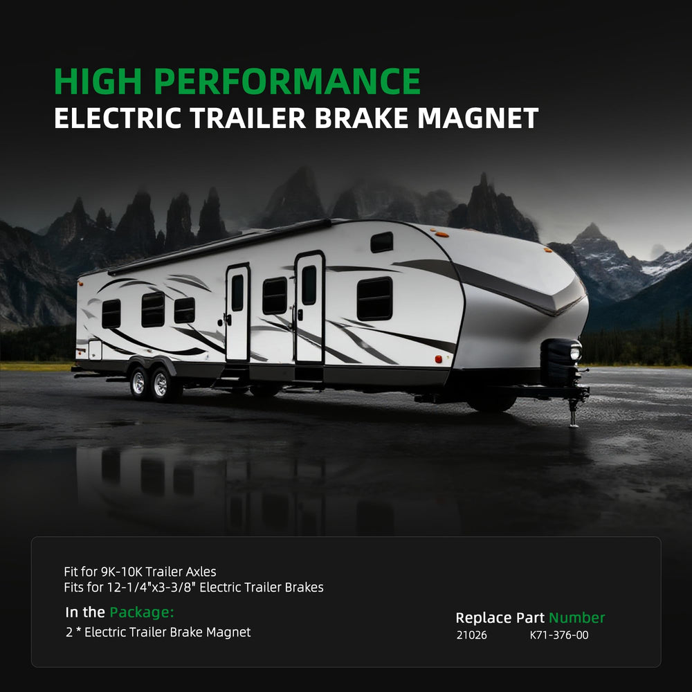Riyhch electric trailer brake magnet set 2 side view demonstrates corrosion-resistant materials suitable for outdoor trailer use.