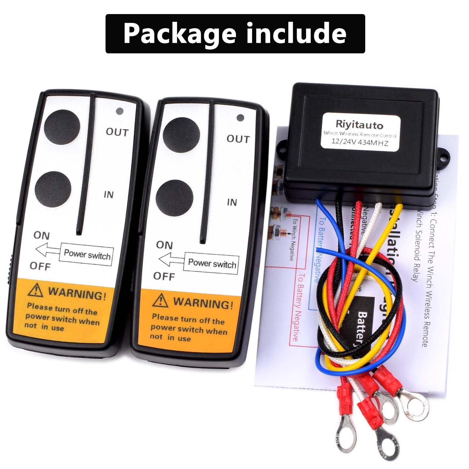 Riyitauto 5-wire control group guides proper wiring and relay setup